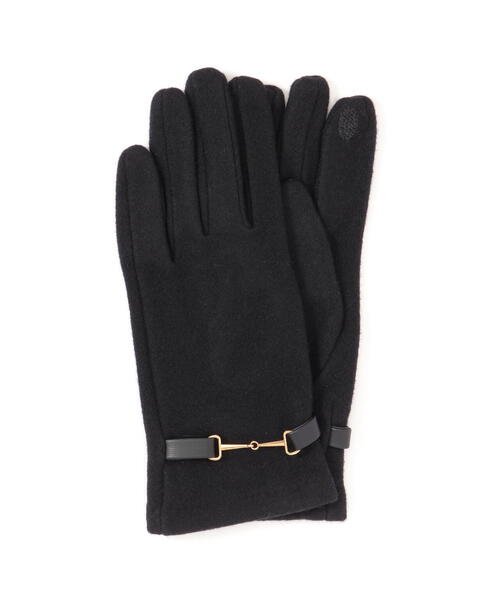 NATURAL BEAUTY BASIC（ナチュラルビューティーベーシック）の「ビットモチーフジャージグローブ（手袋・レディース・ブラウン/オフホワイト/ブラック・FREE）」の16枚目の写真