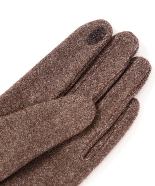 NATURAL BEAUTY BASIC（ナチュラルビューティーベーシック）の「ビットモチーフジャージグローブ（手袋・レディース・ブラウン/オフホワイト/ブラック・FREE）」の17枚目の写真