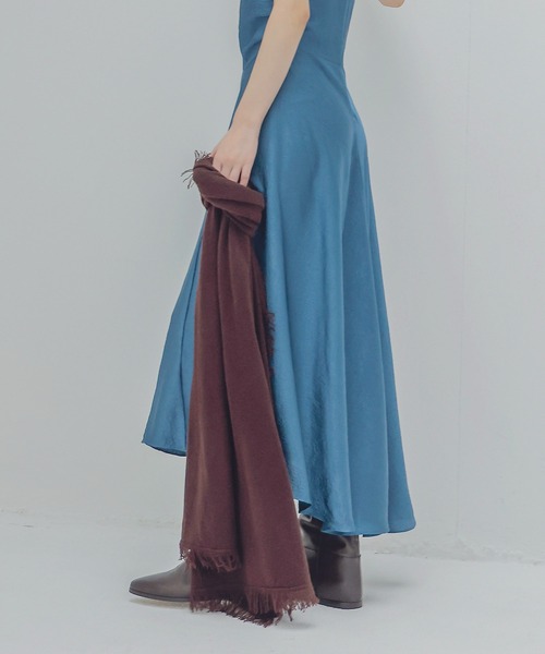 DRESSLAVE（ドレスレイブ）の「cashmere stole(カシミヤストール)（ストール/ショール・レディース・グレー/オレンジ/ブラウン・FREE）」の3枚目の写真