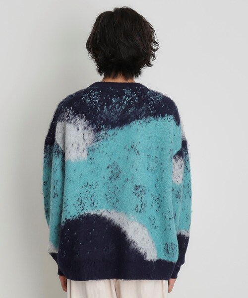 THE SHOP TK (ザ ショップ ティーケー )の「◆グラデーションシャギーニット ビッグシルエット(ニット/セーター・メンズ・ネイビー/ブラック・02/03)」の13枚目の写真