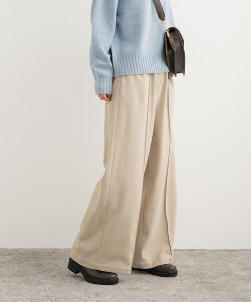 URBAN RESEARCH DOORS(アーバンリサーチドアーズ)の「ヘリンボーンピンタックイージーパンツ(その他パンツ・レディース・チャコールグレー/ベージュ・MEDIUM)」の12枚目の写真