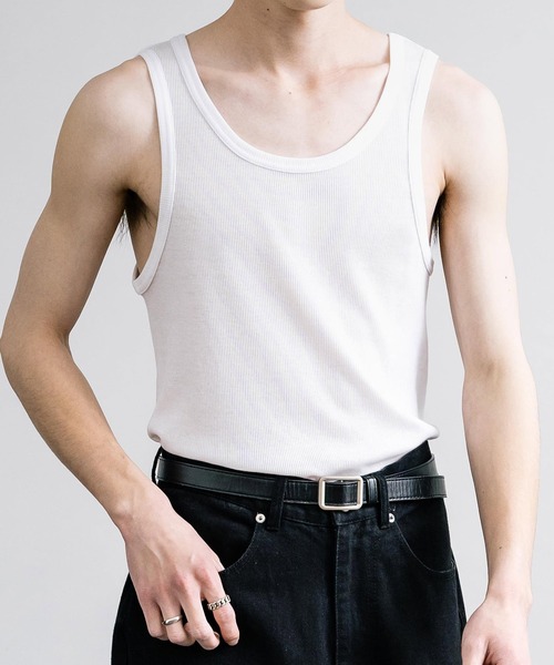 FRUIT OF THE LOOM（フルーツオブザルーム）の「FRUIT OF THE LOOM フルーツオブザルーム 3Pリブタンクトップ（タンクトップ・メンズ・グレー/ブラック/ホワイト・M/L/XL）」の4枚目の写真