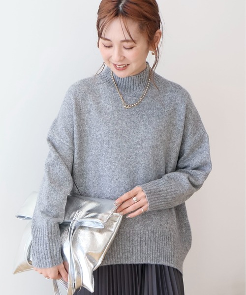 セール】モックネックコクーンニットプルオーバー（ニット/セーター