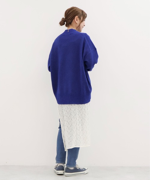 AMERICAN HOLIC（アメリカンホリック）の「モックネックコクーンニットプルオーバー（ニット/セーター・レディース・ブラック/レッド/ブルー/アイボリー/杢グレー・M/L）」の22枚目の写真