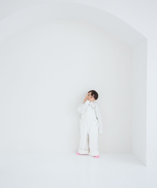 LOWRYS FARM（ローリーズファーム）の「デニムオーバーオール　260004（サロペット/オーバーオール・キッズ・オフホワイト/ネイビー・110cm/120cm/130cm/140cm/150cm）」の4枚目の写真