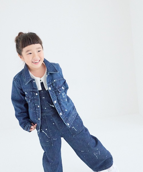 LOWRYS FARM（ローリーズファーム）の「デニムオーバーオール　260004（サロペット/オーバーオール・キッズ・オフホワイト/ネイビー・110cm/120cm/130cm/140cm/150cm）」の12枚目の写真