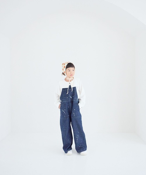 LOWRYS FARM（ローリーズファーム）の「デニムオーバーオール　260004（サロペット/オーバーオール・キッズ・オフホワイト/ネイビー・110cm/120cm/130cm/140cm/150cm）」の14枚目の写真