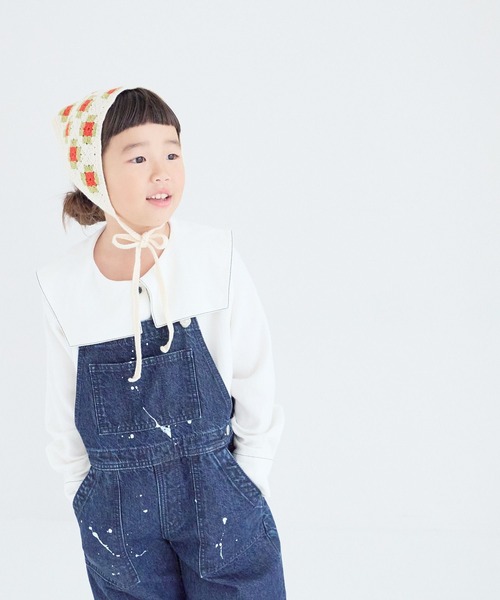 LOWRYS FARM（ローリーズファーム）の「デニムオーバーオール　260004（サロペット/オーバーオール・キッズ・オフホワイト/ネイビー・110cm/120cm/130cm/140cm/150cm）」の17枚目の写真