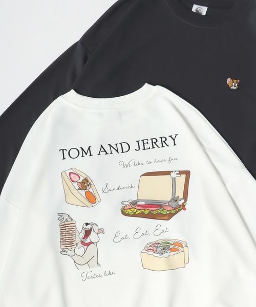 Tom&Jerry(トムアンドジェリー)の「Tom and Jerry/トムとジェリー オーバーサイズ ワンポイント刺繍 バックプリント スウェットトレーナー(スウェット・レディース・ブラック/オフホワイト/ダークブラウン/イエロー・L/M)」の20枚目の写真