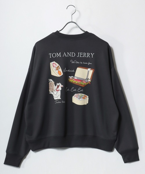 Tom&Jerry(トムアンドジェリー)の「Tom and Jerry/トムとジェリー オーバーサイズ ワンポイント刺繍 バックプリント スウェットトレーナー(スウェット・レディース・ブラック/オフホワイト/ダークブラウン/イエロー・L/M)」の12枚目の写真