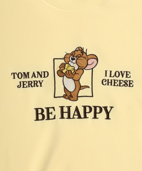 Tom&Jerry(トムアンドジェリー)の「Tom and Jerry/トムとジェリー オーバーサイズ ワンポイント刺繍 バックプリント スウェットトレーナー(スウェット・レディース・ブラック/オフホワイト/ダークブラウン/イエロー・L/M)」の18枚目の写真
