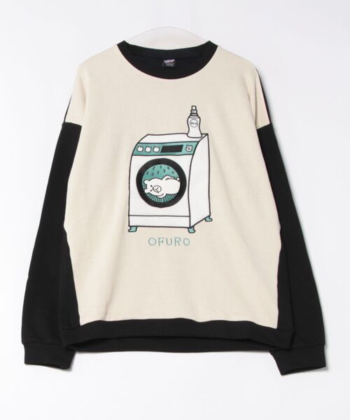 【セール】343133：洗濯機inクマ 蓄光アップリケプルオーバー（Tシャツ/カットソー）｜ScoLar Parity（スカラーパリティ）