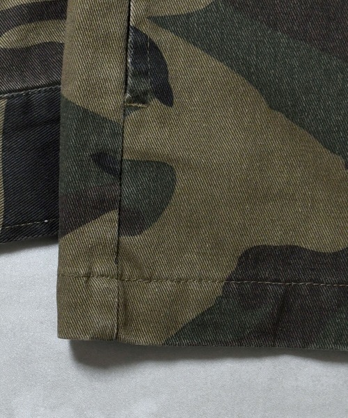 Starting Over(スターティングオーバー)の「bio-wash camouflage open collar jacket / バイオウォッシュ カモフラージュ オープンカラージャケット(ミリタリージャケット・メンズ・グリーン/カーキ/ダークグリーン・XL/M/L)」の4枚目の写真