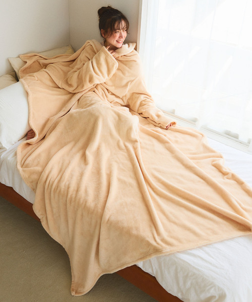 温活本舗】袖付き毛布（寝具）｜cross marche（クロスマルシェ）の