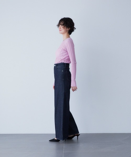 YANUK(ヤヌーク)の「ワイドフレア(デニムパンツ・レディース・インディゴブルー・27inch/26inch/25inch/24inch/23inch/22inch/21inch)」の14枚目の写真