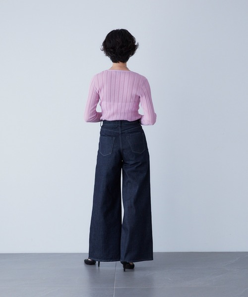 YANUK(ヤヌーク)の「ワイドフレア(デニムパンツ・レディース・インディゴブルー・27inch/26inch/25inch/24inch/23inch/22inch/21inch)」の13枚目の写真