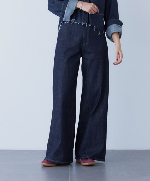 YANUK(ヤヌーク)の「ワイドフレア(デニムパンツ・レディース・インディゴブルー・27inch/26inch/25inch/24inch/23inch/22inch/21inch)」の16枚目の写真