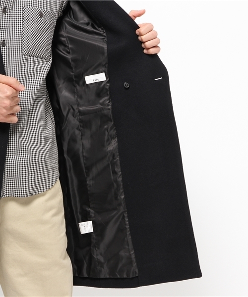 Lui's（ルイス）の「Lui's(ルイス) メルトンダブルチェスターコート（チェスターコート・メンズ・ブラック/ベージュ/ネイビー・MEDIUM/SMALL/LARGE）」の9枚目の写真