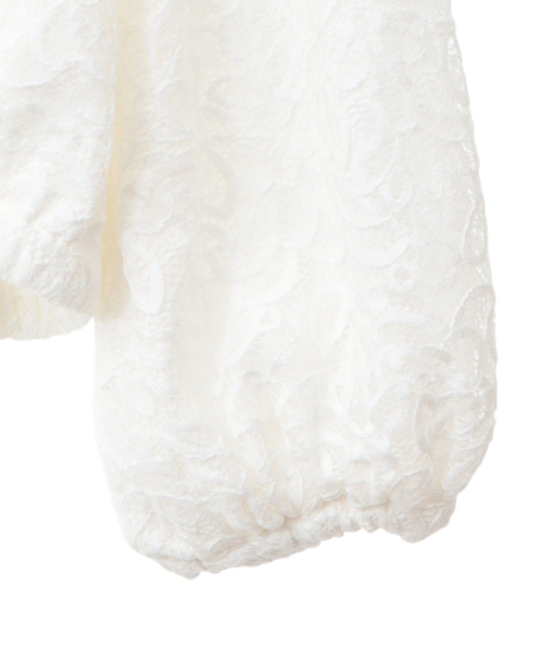 Tiara（ティアラ）の「レースブルゾン（ノーカラージャケット・レディース・ホワイト/ブラック・FREE）」の12枚目の写真