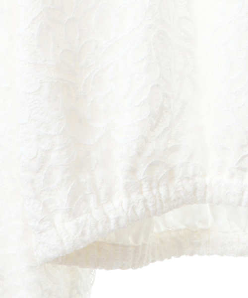 Tiara（ティアラ）の「レースブルゾン（ノーカラージャケット・レディース・ホワイト/ブラック・FREE）」の13枚目の写真