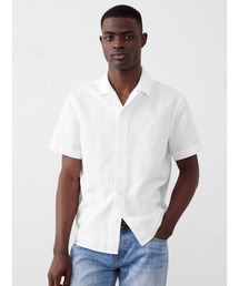 BANANA REPUBLIC FACTORY STORE　　リネンブレンドリゾートシャツ◆