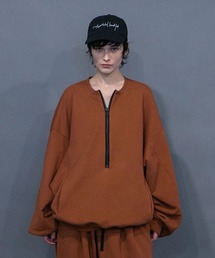 my beautiful landlet | 【my beautiful landlet】 URAKE SWEAT HALF ZIP PULLOVER(スウェット)