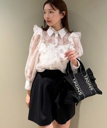 SNIDEL | オーガンジーフリルブラウス(シャツ/ブラウス)