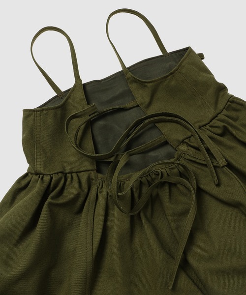 CECILIE BAHNSEN（セシリー バンセン）の「STRAP TOP W/ GATHERED PEPLUM INSERTS AND STRINGS（シャツ/ブラウス・レディース・オリーブ・6）」の8枚目の写真