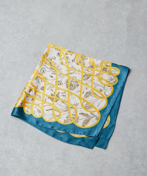 un dix cors(アンディコール)の「ボタニカル柄スカーフ(バンダナ/スカーフ・レディース・グリーン系その他/ミント・FREE)」の3枚目の写真