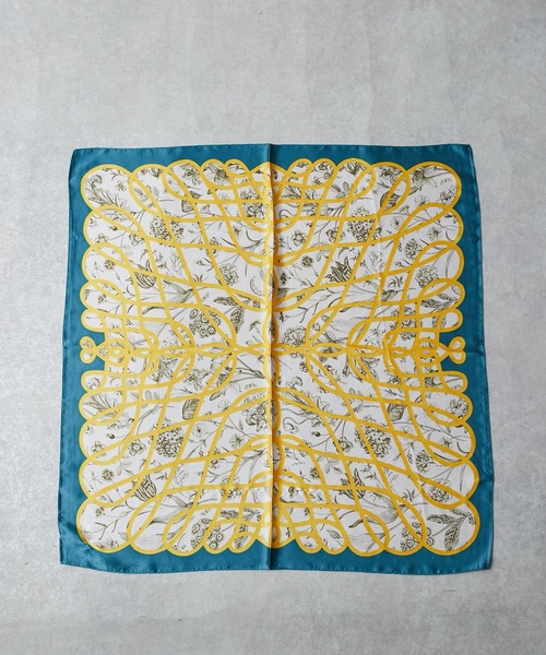 un dix cors(アンディコール)の「ボタニカル柄スカーフ(バンダナ/スカーフ・レディース・グリーン系その他/ミント・FREE)」の4枚目の写真