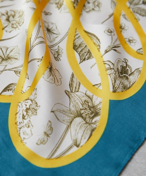 un dix cors(アンディコール)の「ボタニカル柄スカーフ(バンダナ/スカーフ・レディース・グリーン系その他/ミント・FREE)」の5枚目の写真