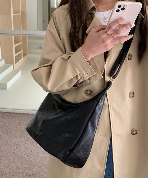 Miniministore(ミニミニストア)の「ショルダーバッグ 斜めがけ PUレザー鞄(ショルダーバッグ・レディース・ブラック/ブラウン・FREE)」の2枚目の写真