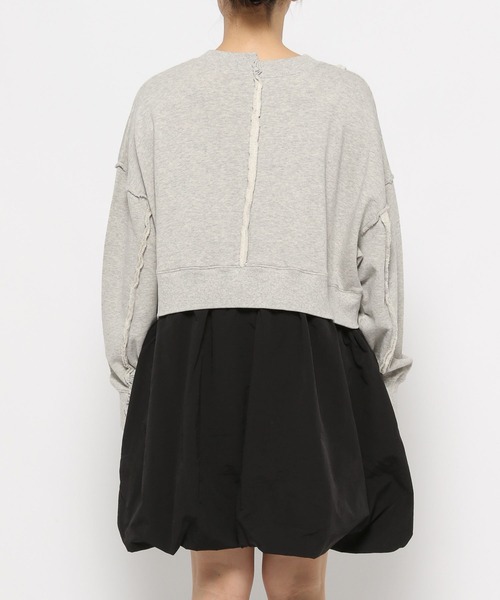 LOWRYS FARM(ローリーズファーム)の「リメイクドッキングミニワンピース 291135(ワンピース・レディース・グレー/ブルー/ブラック・FREE)」の6枚目の写真