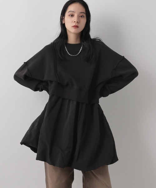 LOWRYS FARM(ローリーズファーム)の「リメイクドッキングミニワンピース 291135(ワンピース・レディース・グレー/ブルー/ブラック・FREE)」の15枚目の写真