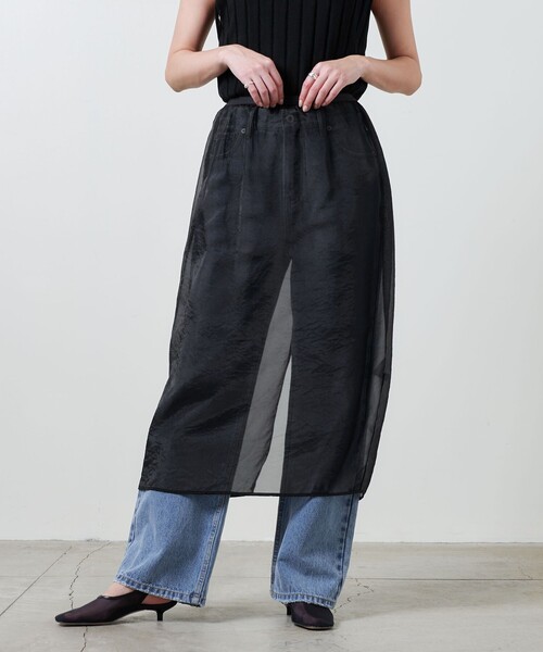 ユナイテッドアローズ　スカート　オーガンジー セール】＜MARW UNITED ARROWS＞シアー オーガンジー スカート