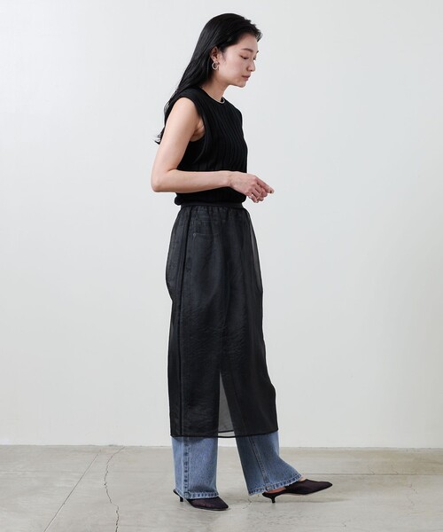 ユナイテッドアローズ　スカート　オーガンジー セール】＜MARW UNITED ARROWS＞シアー オーガンジー スカート