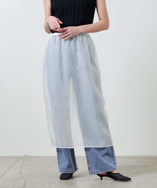 MARW UNITED ARROWS(マルゥ ユナイテッドアローズ)の「<MARW UNITED ARROWS>シアー オーガンジー スカート(スカート・レディース・ホワイト/ブラック・FREE)」の7枚目の写真