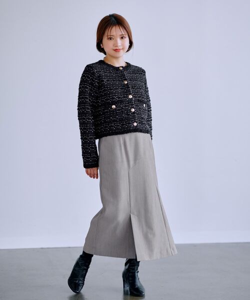 COHINA（コヒナ）の「ラメツイードニットカーディガン 【低身長・小柄女性】（カーディガン/ボレロ・レディース・ネイビー/ブルー/ホワイト・ONE SIZE）」の14枚目の写真