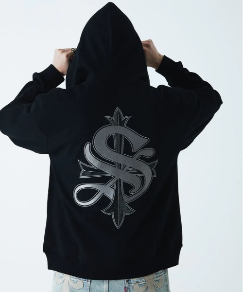 セール】SUPPLIER/サプライヤー/2-Tone Rhinestone Cross Zip
