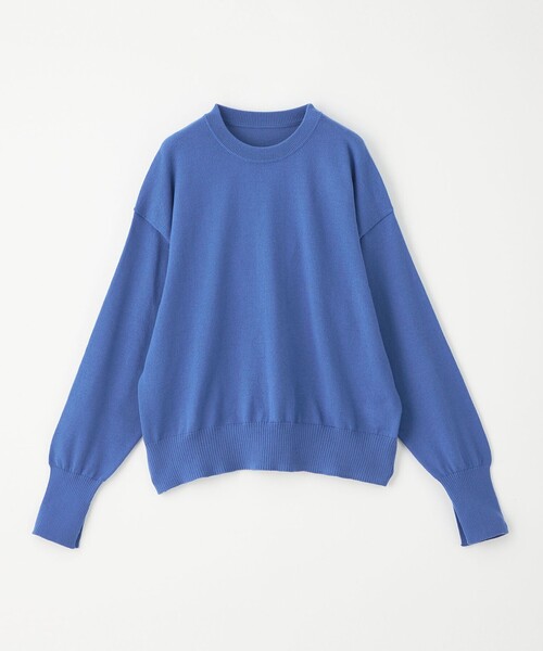 CITEN（シテン）の「＜CITEN＞エッセンシャルプレーンニット（ニット/セーター・レディース・ライトグレー/ライム/ダークグレー/ロイヤルブルー・FREE）」の4枚目の写真