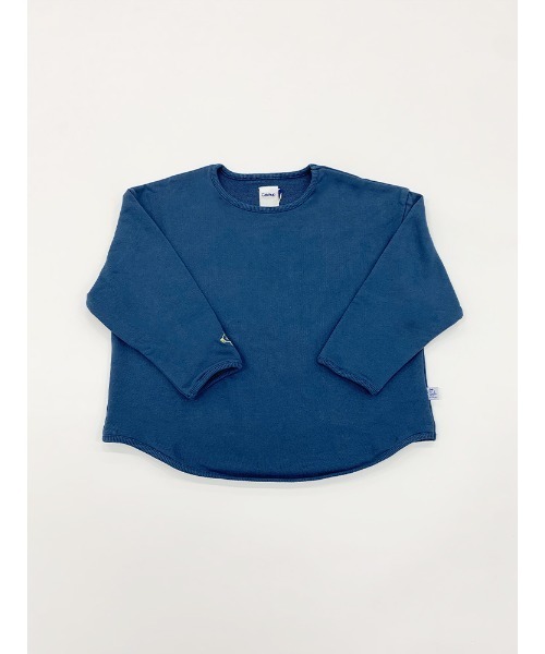 Catchup（ケチャップ）の「【Catchup】ラウンドヘムスウェットトップス（Tシャツ/カットソー・キッズ・ホワイト/カーキ/ブルー/モカ・90㎝/150cm/100㎝/110㎝/120㎝/130㎝/140㎝）」の4枚目の写真