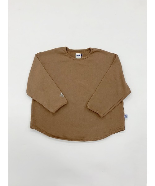 Catchup（ケチャップ）の「【Catchup】ラウンドヘムスウェットトップス（Tシャツ/カットソー・キッズ・ホワイト/カーキ/ブルー/モカ・90㎝/150cm/100㎝/110㎝/120㎝/130㎝/140㎝）」の3枚目の写真