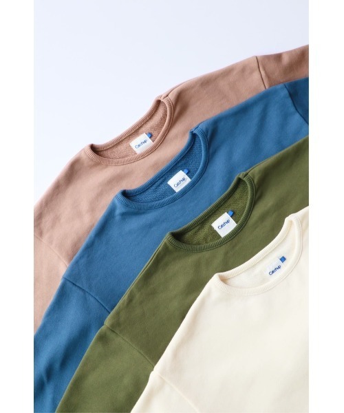 Catchup（ケチャップ）の「【Catchup】ラウンドヘムスウェットトップス（Tシャツ/カットソー・キッズ・ホワイト/カーキ/ブルー/モカ・90㎝/150cm/100㎝/110㎝/120㎝/130㎝/140㎝）」の15枚目の写真