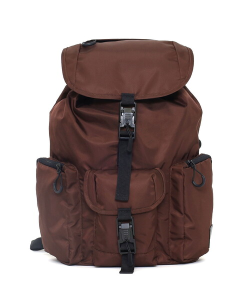 COOCO(クーコ)の「フロント3ポケットフラップBACKPACK/A4対応(バックパック/リュック・レディース・ブラウン/ブラック/グレー・FREE)」の12枚目の写真