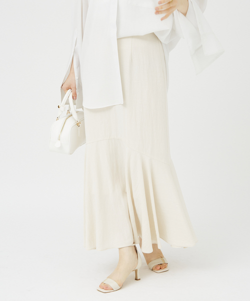 Rouge vif Anna(ルージュヴィフアンナ)の「切替マーメイドスカート(スカート・レディース・アイボリー/ブラウン/ブラック・36/38)」の7枚目の写真