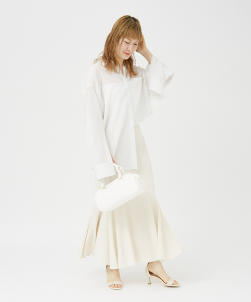 Rouge vif Anna(ルージュヴィフアンナ)の「切替マーメイドスカート(スカート・レディース・アイボリー/ブラウン/ブラック・36/38)」の20枚目の写真