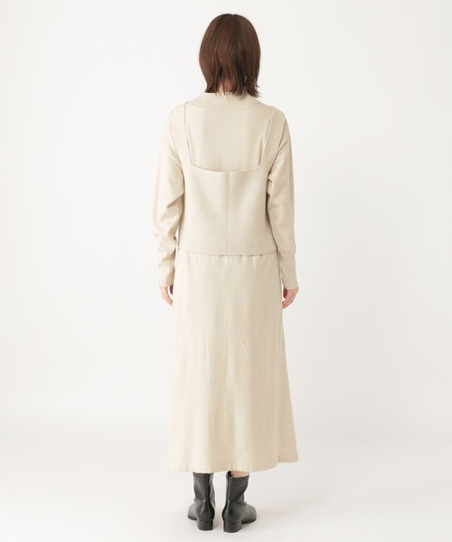 studio CLIP(スタディオクリップ)の「12ゲージニットセットワンピース(ワンピース・レディース・グレー/ライトベージュ・FREE)」の16枚目の写真