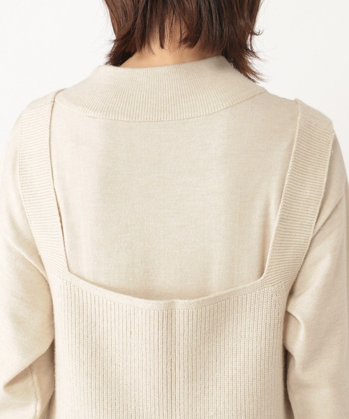 studio CLIP(スタディオクリップ)の「12ゲージニットセットワンピース(ワンピース・レディース・グレー/ライトベージュ・FREE)」の20枚目の写真