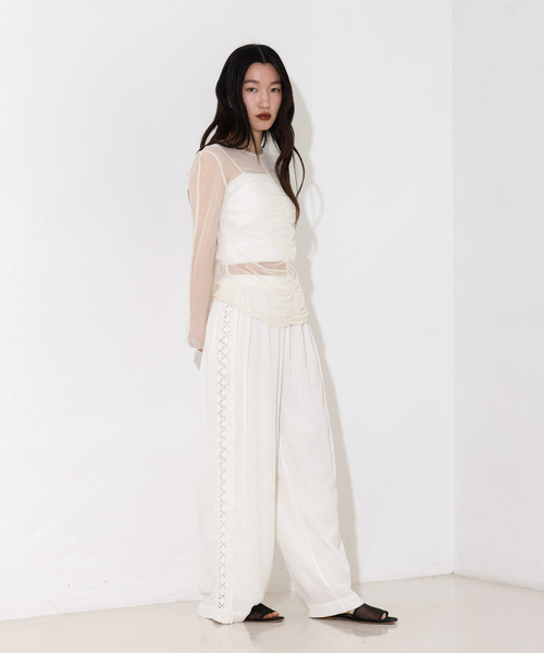 NOMINE(ノミネ)の「【WEB限定】コットン レース パンツ(その他パンツ・レディース・ブラック/オフホワイト・フリー)」の13枚目の写真