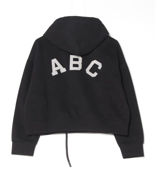 aimoha(アイモハ)の「「ABC」ロゴプリントフーディー(パーカー・レディース・ライトベージュ/ブラック/ワインレッド/ライトグレー/ホワイト・FREE)」の6枚目の写真